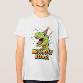 Birthday Roar Cute Dinosaur Birthday Party Design トライブレンドＴシャツ