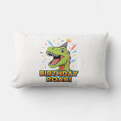 Birthday Roar Cute Dinosaur Birthday Party Design ランバークッション (正面)