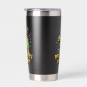 Birthday Roar Cute Dinosaur Birthday Party Design 保温保冷タンブラー (右面)