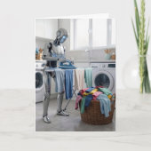 Birthday Robot Ironing Clothes カード (正面)