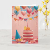 Birthday Robot Overload カード (黄色い花)