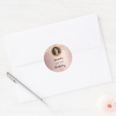 Birthday rose gold photo diamonds ラウンドシール (封筒)