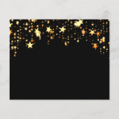 Birthday rose gold stars budget save the date チラシ (裏面)