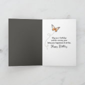 Birthday Scruffy Cat with Butterfly カード (内部)
