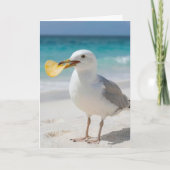 Birthday Seagull with a Potato Chip カード (正面)