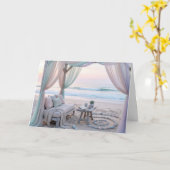 Birthday Seaside Gazebo With Couch カード (黄色い花)