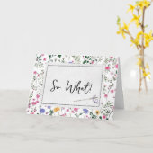 Birthday Sewing Needle with Wildflowers カード (黄色い花)