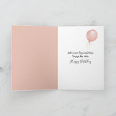 Birthday Snow Lady Hitchhiking With Sign カード (内部)