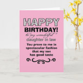 Birthday son's good taste カード (黄色い花)