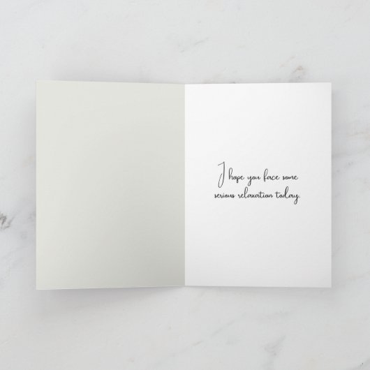 Birthday Spa Towels With Magnolia Blossoms カード (内部)