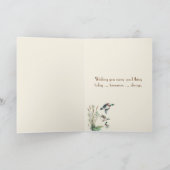 Birthday Springer Spaniel Dog With Cattails カード (内部)