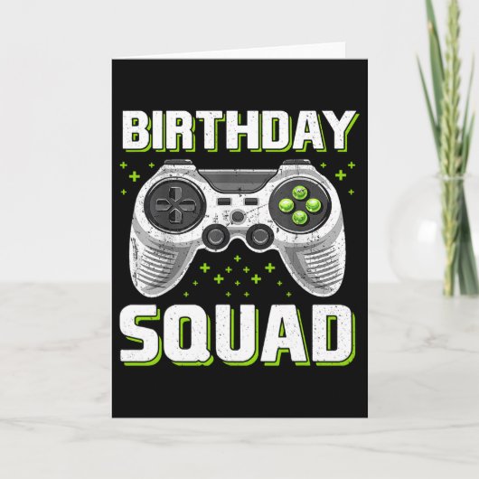 Birthday Squad Video Game Controller For Gamer Boy カード (正面)