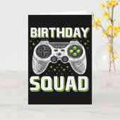 Birthday Squad Video Game Controller For Gamer Boy カード (黄色い花)