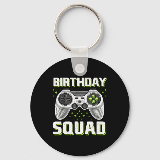 Birthday Squad Video Game Controller For Gamer Boy キーホルダー (正面)