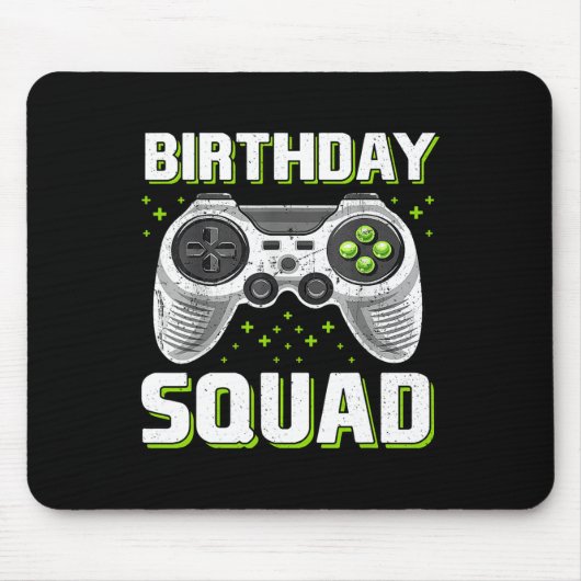 Birthday Squad Video Game Controller For Gamer Boy マウスパッド (正面)