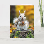 Birthday Squirrel With an Acorn カード (正面)