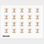 Birthday Standard Poodle Dog スクエアシール (シート)