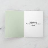 Birthday Statue of Liberty Holding Up a Beer Mug カード (内部)