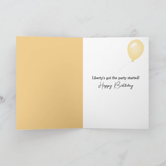 Birthday Statue of Liberty With Ice Cream Cone カード (内部)