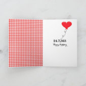 Birthday Stick Figure Girl With Speech Bubble カード (内部)