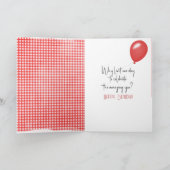 Birthday Stick Figure Girl With Wine Glass カード (内部)