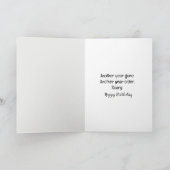 Birthday Stick Figure Man Humor カード (内部)