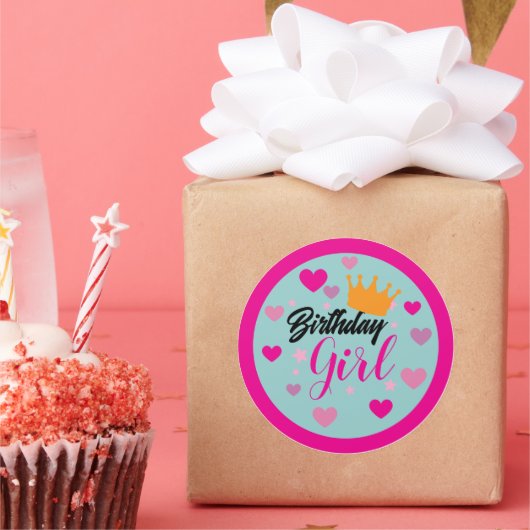 Birthday stickers ラウンドシール (パーティー)