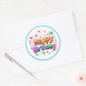 Birthday Stickers ラウンドシール (封筒)