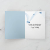 Birthday Sun Hat On a Beach Fence カード (内部)