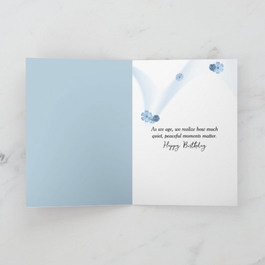 Birthday Sun Hat On a Beach Fence カード (内部)