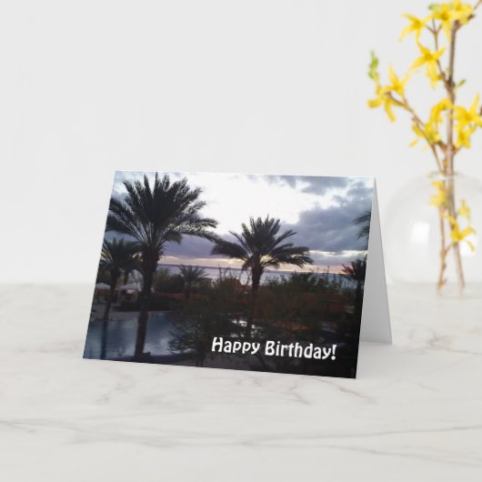 Birthday Sunset Card カード (黄色い花)