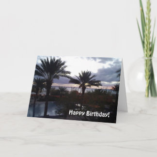 Birthday Sunset Card カード