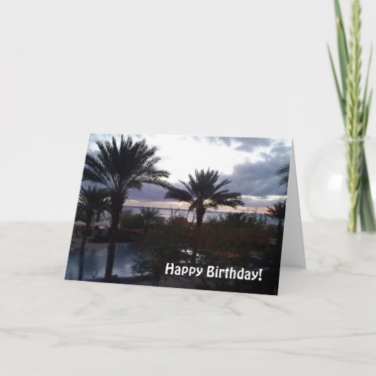 Birthday Sunset Card カード (正面)