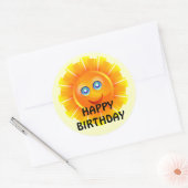 BIRTHDAY: Sunshine birthday sticker ラウンドシール (封筒)