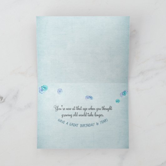 Birthday Tabby Cat Getting Old Humor カード (内部)