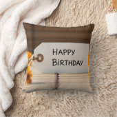 Birthday tag flower decoration クッション (ブランケット)