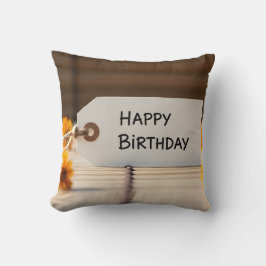 Birthday tag flower decoration クッション