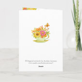 Birthday Teacup Beautiful Day Joy Happiness Card カード (裏面)