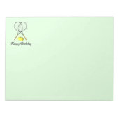 Birthday Tennis Green Sports ノートパッド (正面)