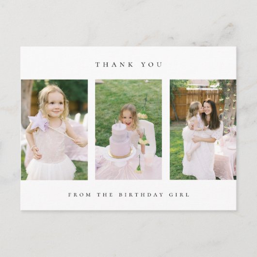 birthday thank you photo post card ポストカード (正面)