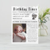 Birthday Times Newborn Birth 案内状 (スタンド正面)