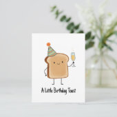 Birthday Toast Card Funny Bread Pun Cute Humor シーズンカード (スタンド正面)