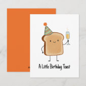 Birthday Toast Card Funny Bread Pun Cute Humor シーズンカード (正面/裏面)