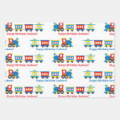 Birthday Train ラッピングペーパーシート (正面)