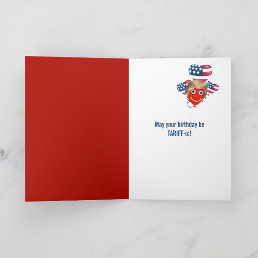 Birthday Trump Speech Bubble カード (内部)