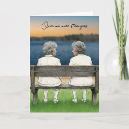 Birthday Two Old Ladies On A Bench カード