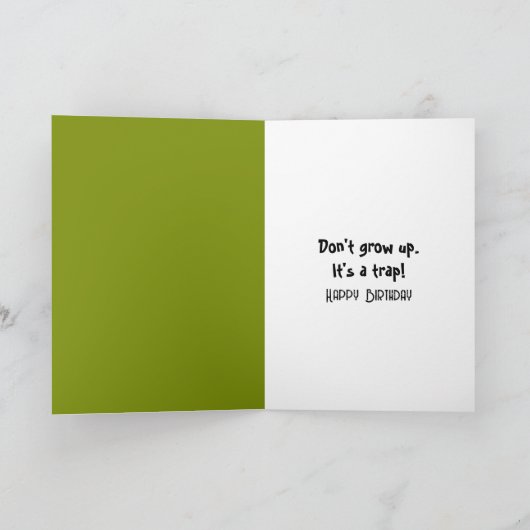 Birthday Venus Flytrap Plant With Flies カード (内部)