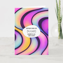 Birthday Vibes – Joy, Cake & Chaos Personalized カード