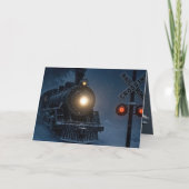 Birthday Vintage Snow Train カード (正面)
