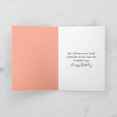 Birthday Vintage Woman Posing with Rose Bouquet カード (内部)